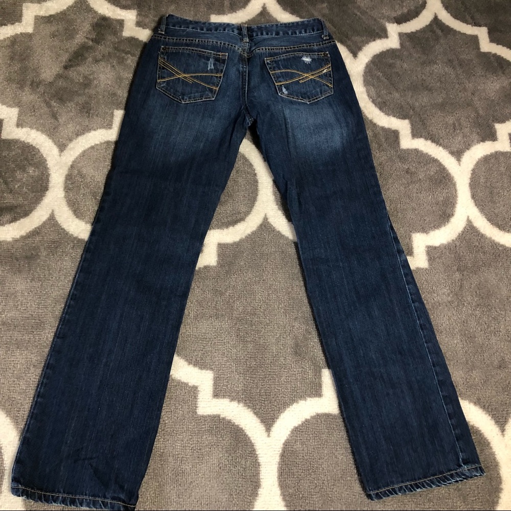 Aeropostale Jeans Womens 6 Bootcut Distressed Denim Blue